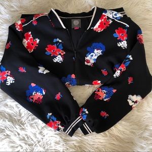 Vince Camuto Plus Size Floral Bomber Jacket